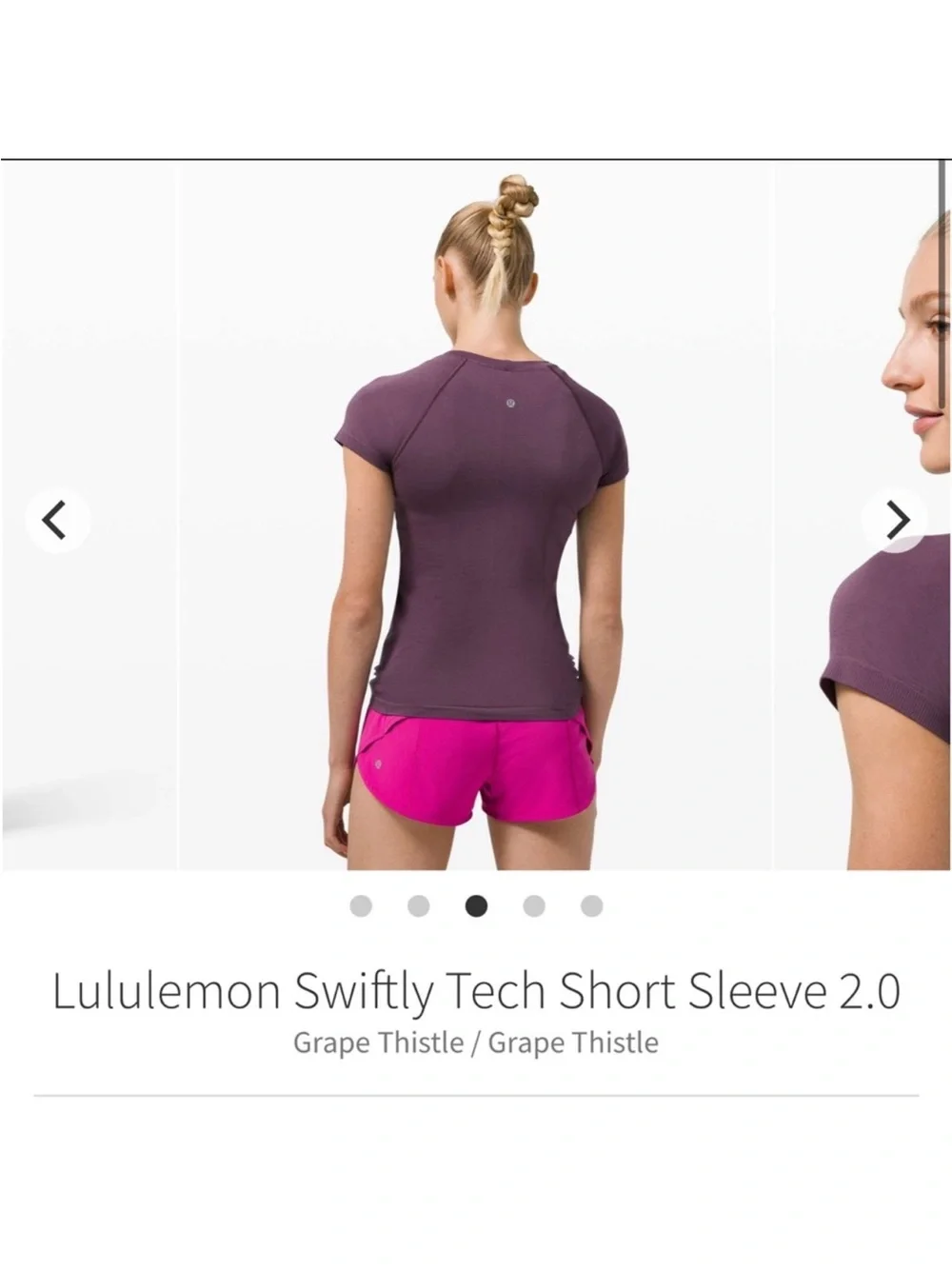 Lululemon Swiftly Tech Short Sleeve Shirt 2.0 *Hip Grape Thistle Sz 6